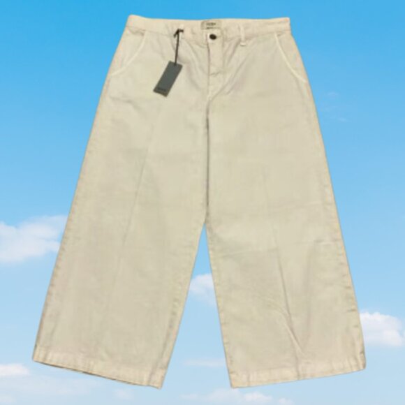 BALDWIN Kansas City Women's Devin Mid Rise Cropped Khaki Trouser Pants Size 32 - Picture 1 of 9
